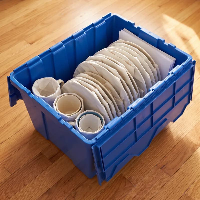 A cabinet of dishes